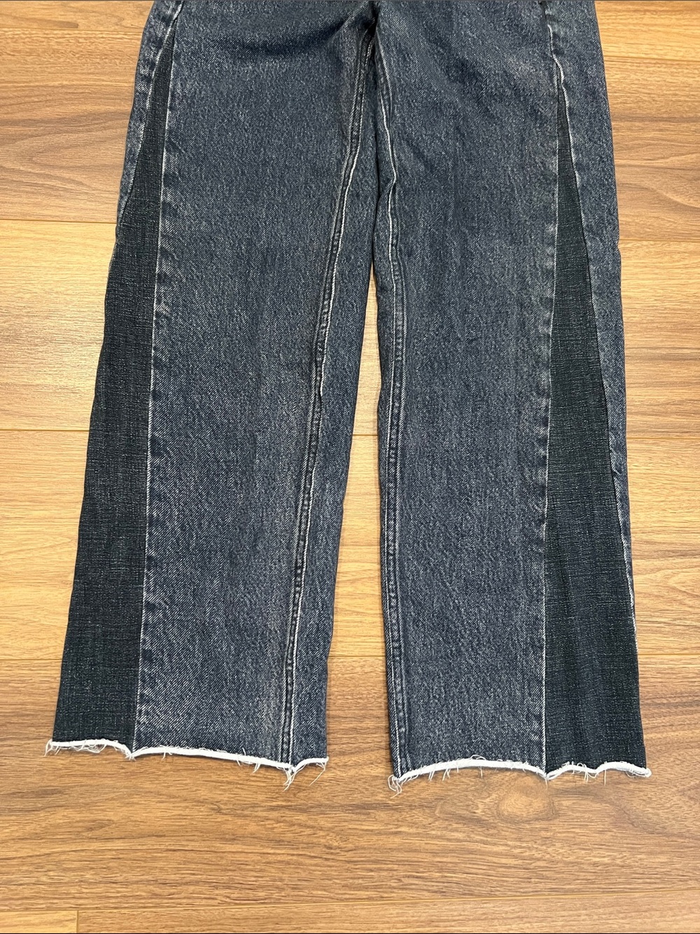 Rag & Bone Miramar Wide Leg Trompe L'oeil Cotton Pants Faux Jean Bridle Trail XS - Picture 6 of 12